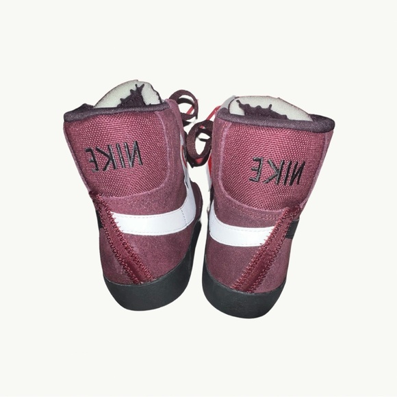 NWT Womens Nike BLAZER MID REBEL burgundy Sneaker - Size 8 - Picture 4 of 6